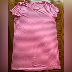 Vineyard Vines Pink Striped Short Sleeve Mini Dress Size Large